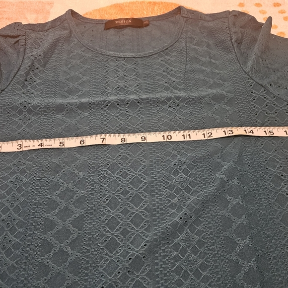 Zesica Women's Blue Long Sleeve Top SZ S Like New - Picture 4 of 7